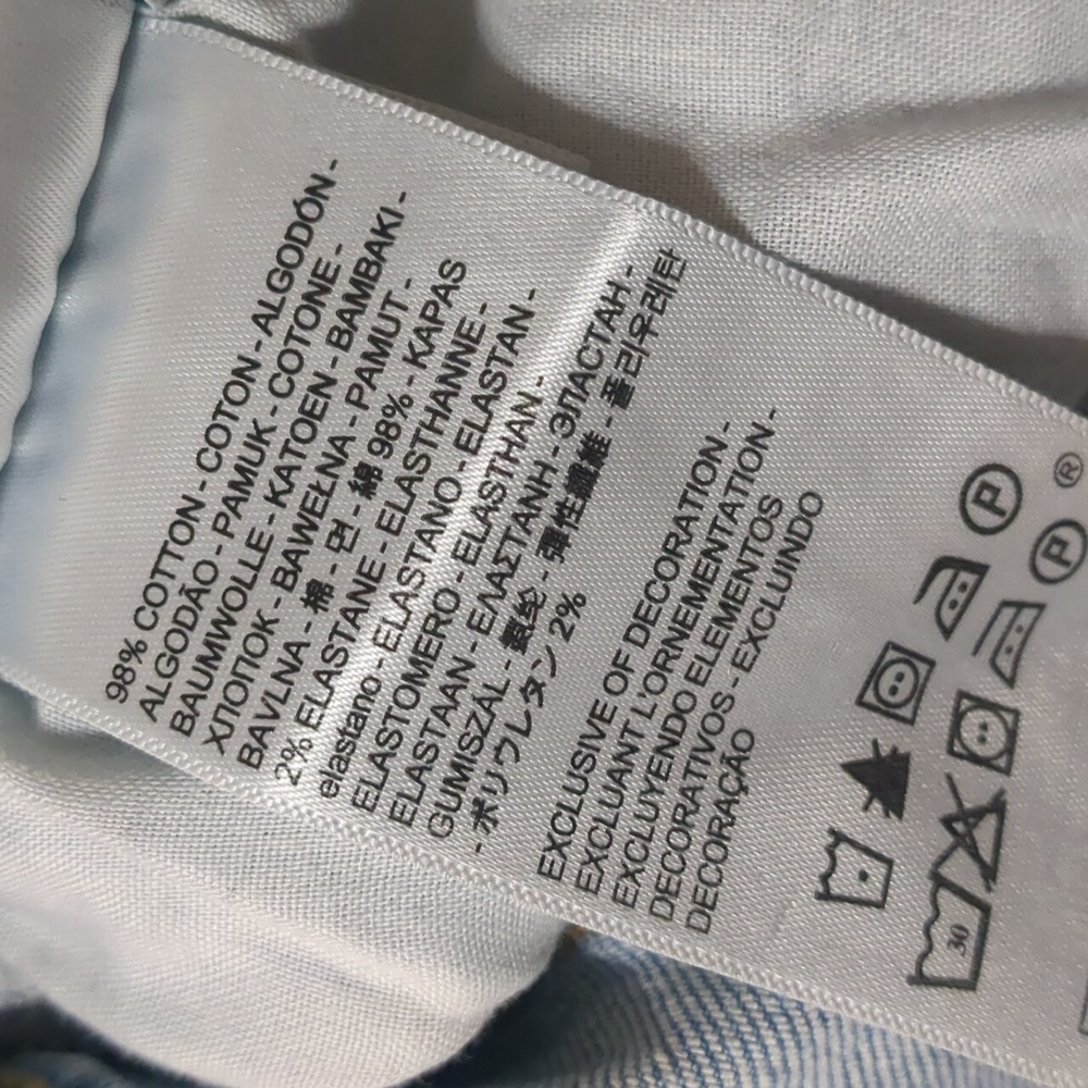 Levis Womens Wedgie Straight Crop Denim distresed Jeans size 30 High Rise Mom - Picture 9 of 9